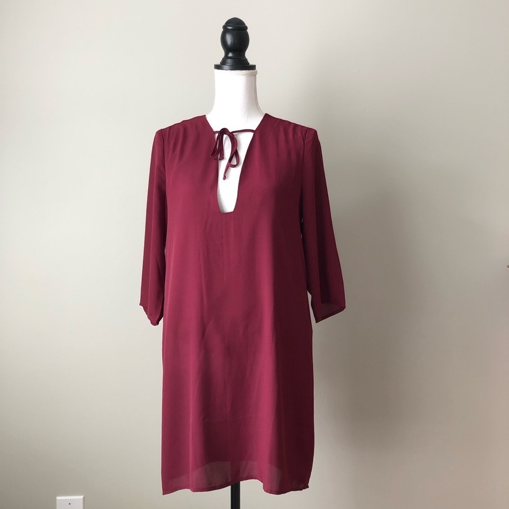 TOBI | Burgundy Shift Dress Sz M